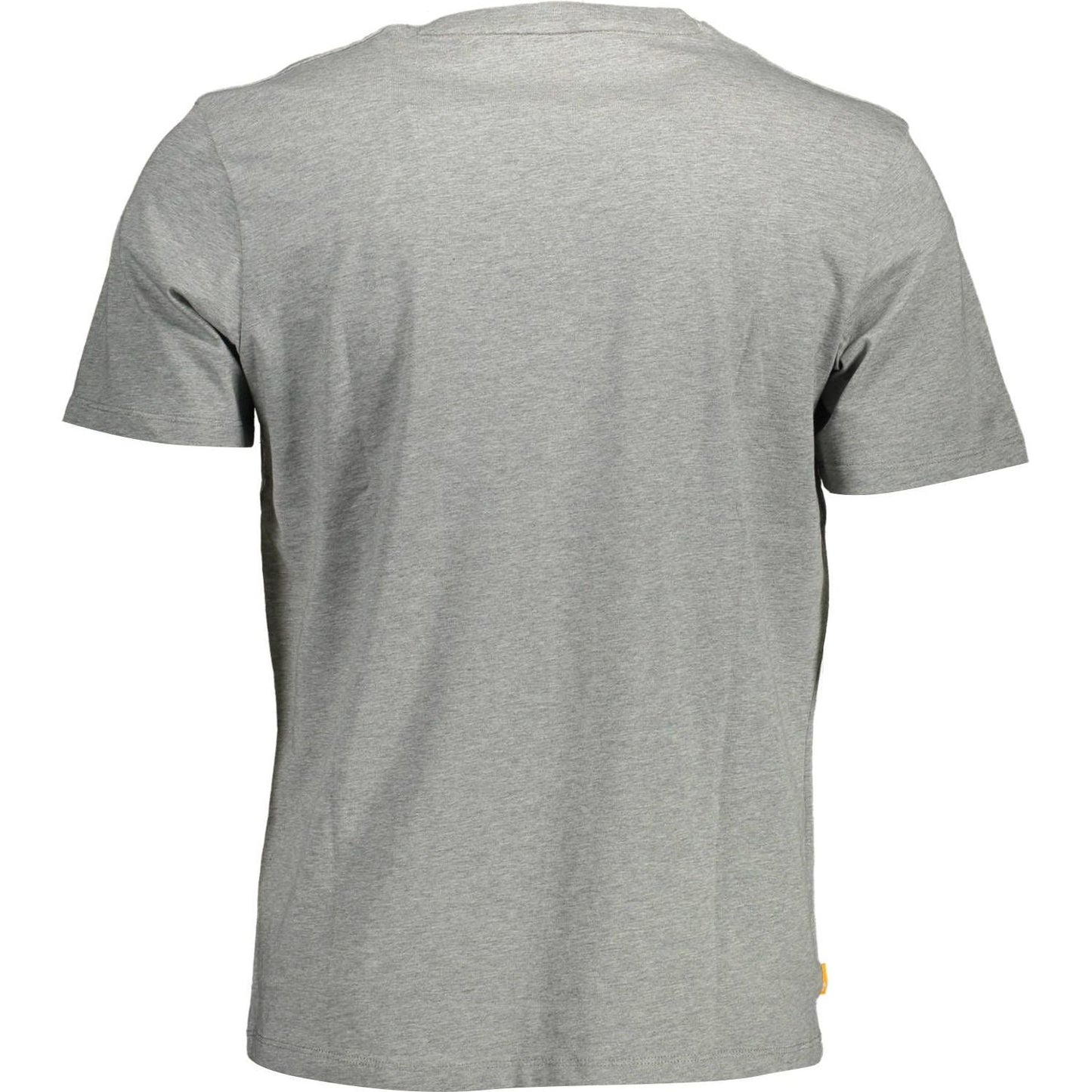 Timberland Eco-Conscious Gray Cotton Tee with Logo Print eco-conscious-gray-cotton-tee-with-logo-print