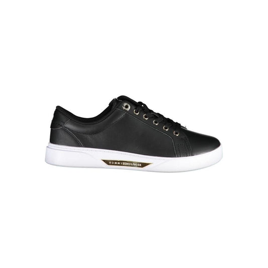 Tommy Hilfiger | Black Polyester Sneaker| McRichard Designer Brands   