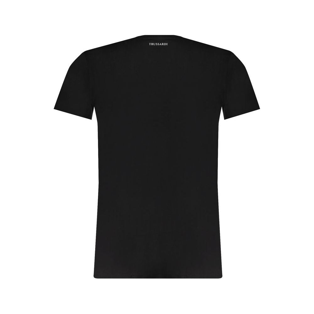 Trussardi Black Cotton T-Shirt black-cotton-t-shirt-123