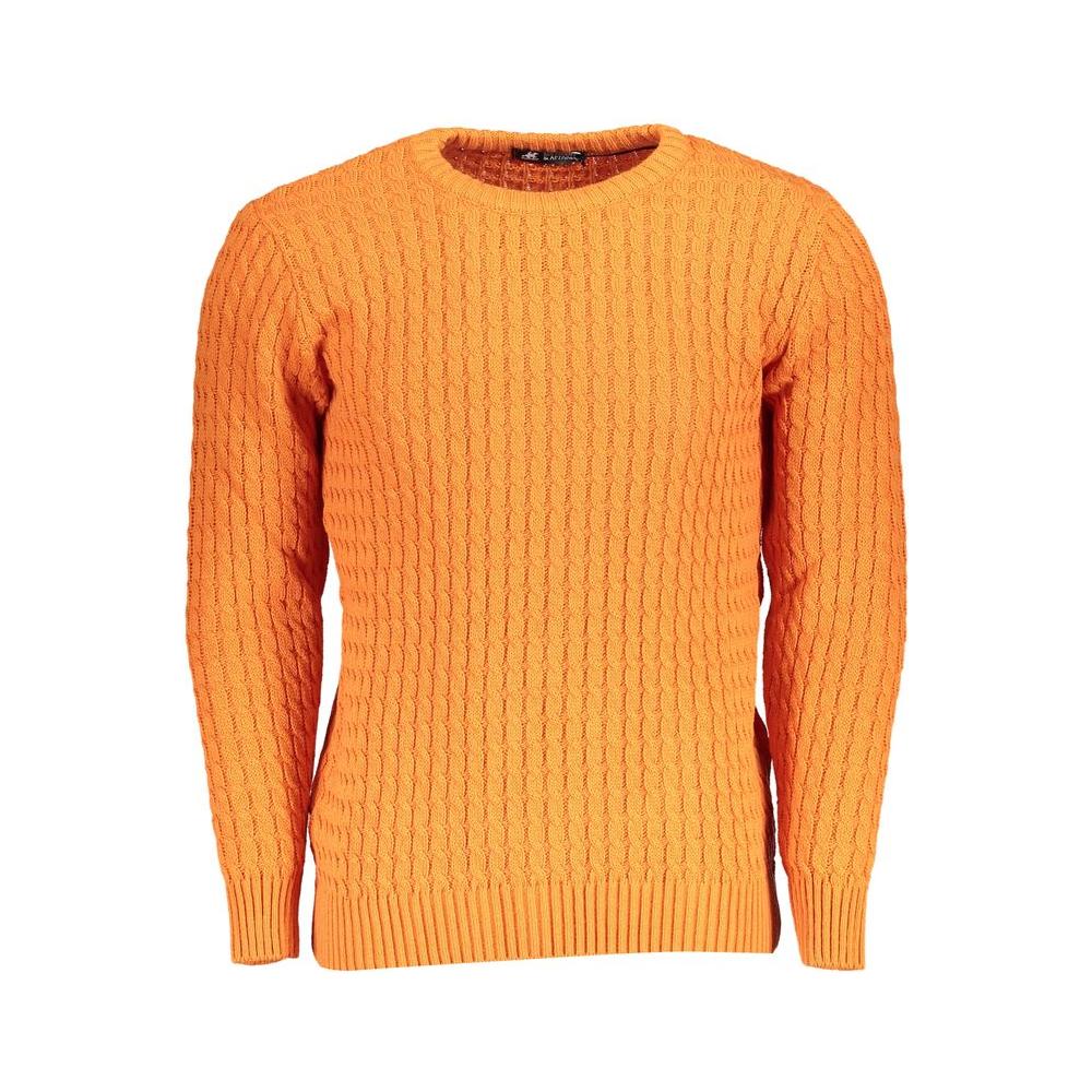 U.S. Grand Polo Elegant Twisted Crew Neck Orange Sweater elegant-twisted-crew-neck-orange-sweater