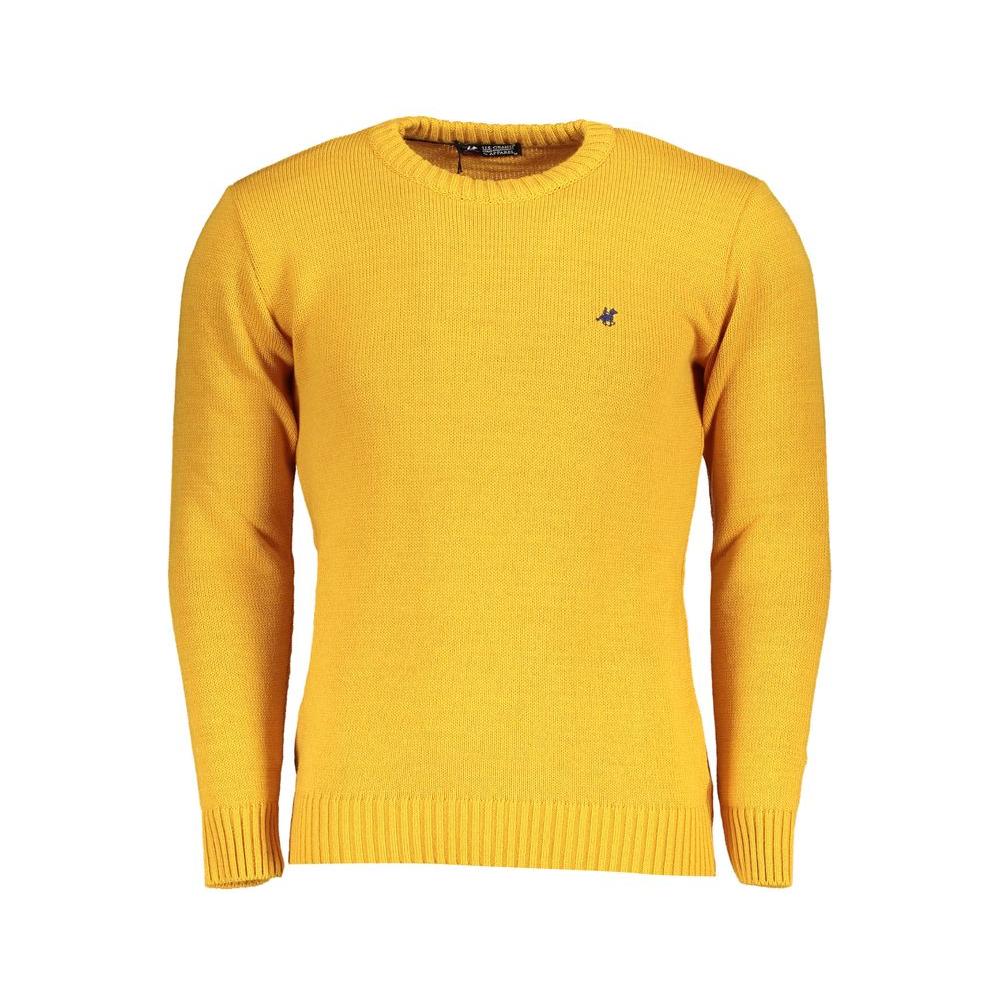 U.S. Grand Polo Yellow Fabric Sweater yellow-fabric-sweater