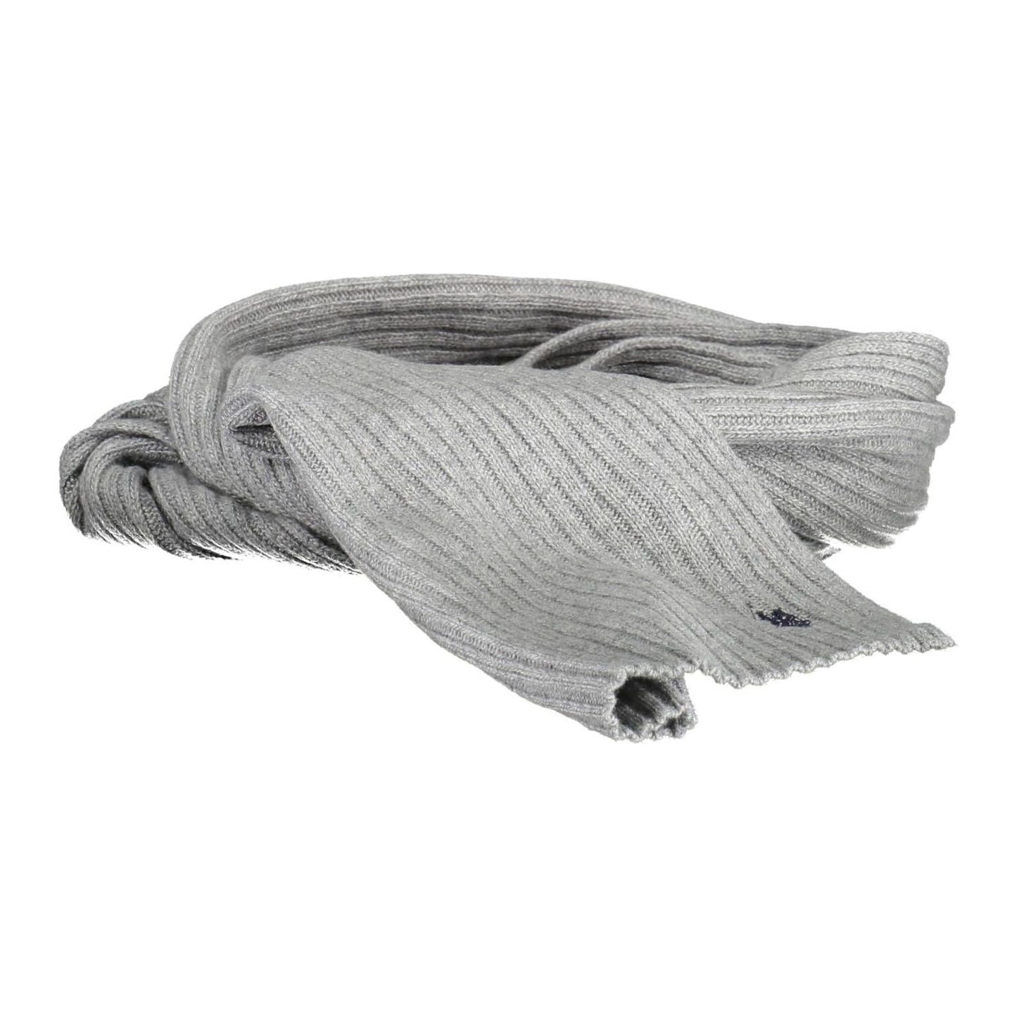 Elegant Gray Wool-Cashmere Blend Scarf U.S. POLO ASSN.