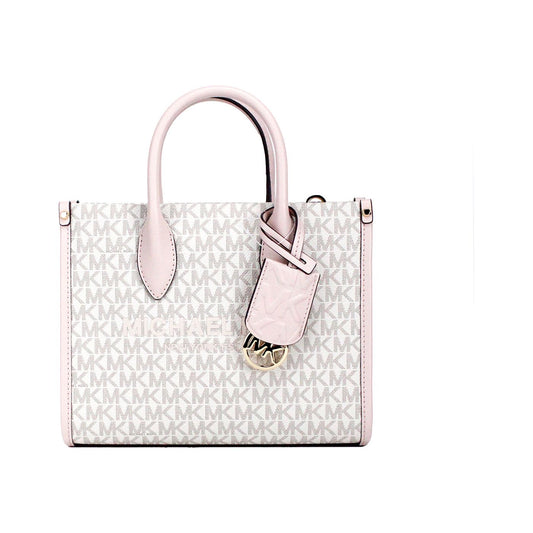 Michael Kors | Mirella Small Powder Blush PVC Top Zip Shopper Tote Crossbody Bag| McRichard Designer Brands   