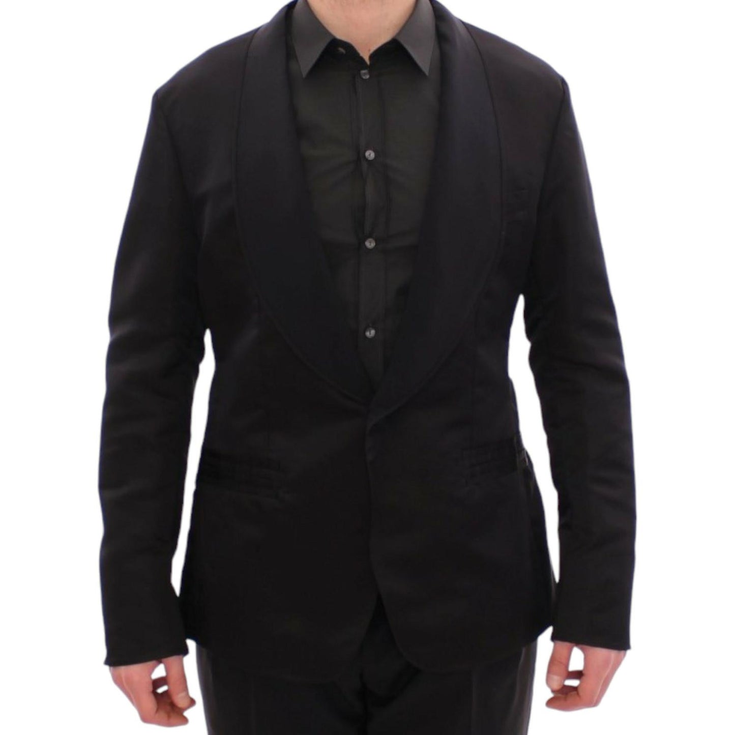 Dolce & Gabbana Elegant Black Silk Slim Fit Blazer black-silk-slim-fit-blazer-1 12884-black-silk-slim-fit-blazer-2-scaled-11dc324b-c85.jpg