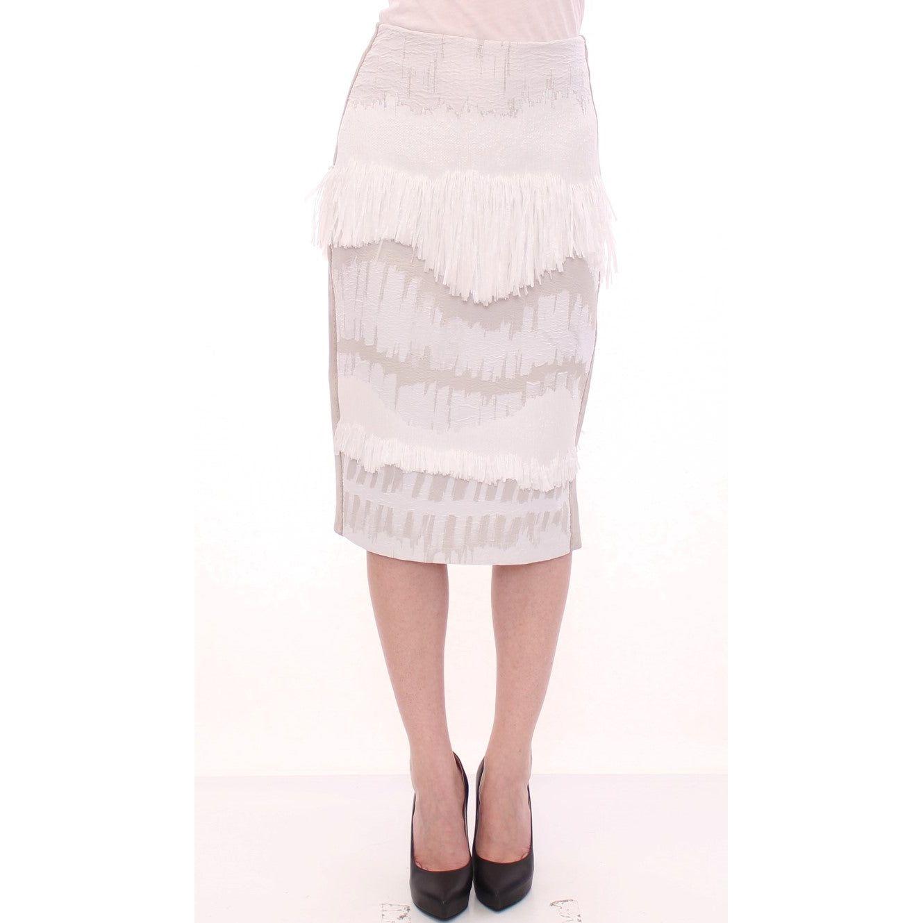 Arzu Kaprol Elegant Pencil Skirt in White and Gray Tones white-acrylic-straight-pencil-skirt 149709-white-acrylic-straight-pencil-skirt.jpg