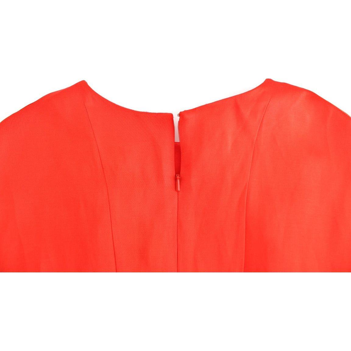 Fyodor Golan Radiant Red Linen Blend Artisan Dress red-mini-linen-3-4-sleeve-sheath-dress 185328-red-mini-linen-34-sleeve-sheath-dress-5.jpg