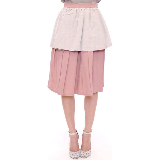 Comeforbreakfast Elegant Pleated Knee-length Skirt in Pink and Gray pink-gray-knee-length-pleated-skirt 219749-pink-gray-knee-length-pleated-skirt.jpg