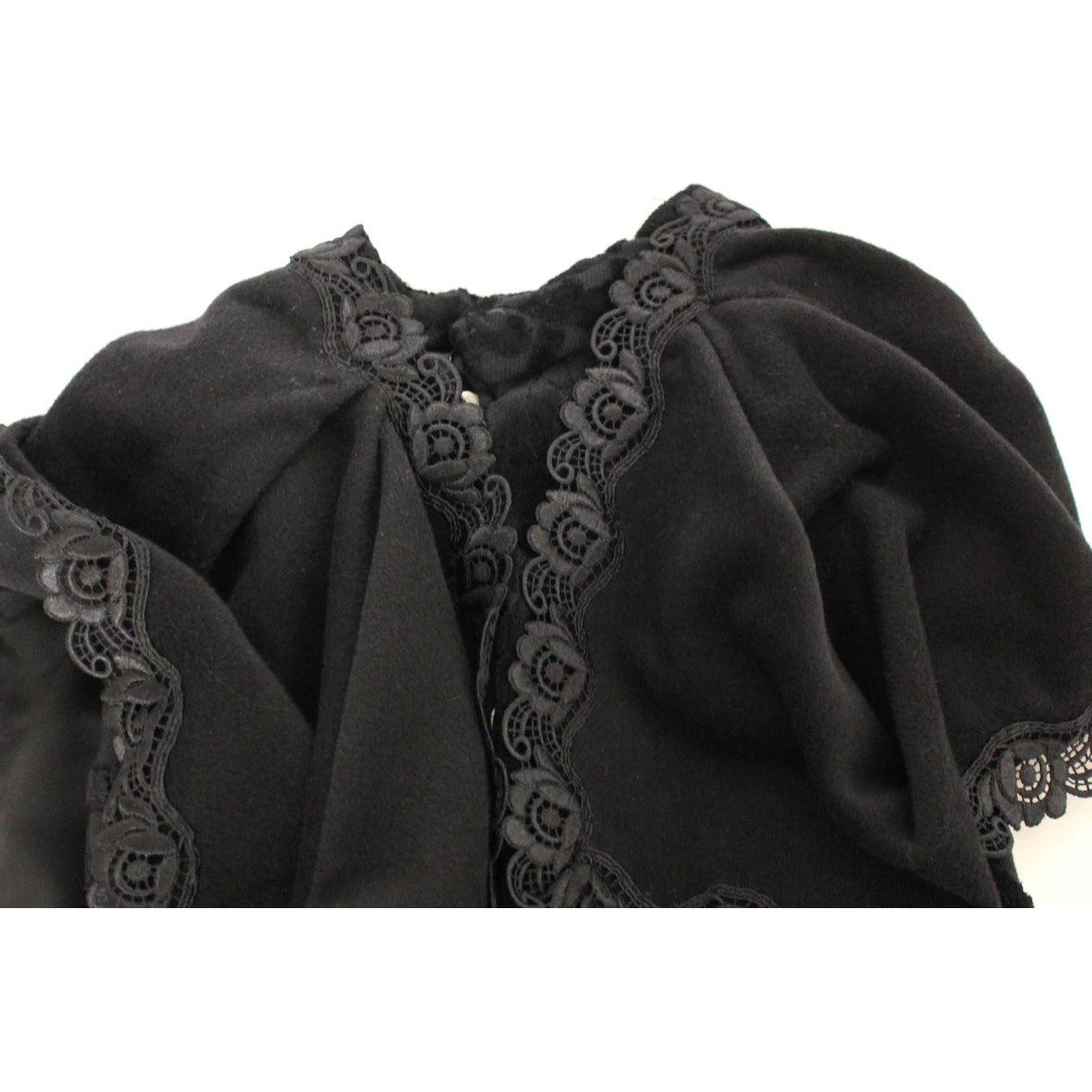 NOEMI ALEMÁN Elegant Black Brocade Cape Coat Jacket black-cotton-brocade-long-cape-coat-jacket Coats & Jackets 220586-black-cotton-brocade-long-cape-coat-jacket-6.jpg