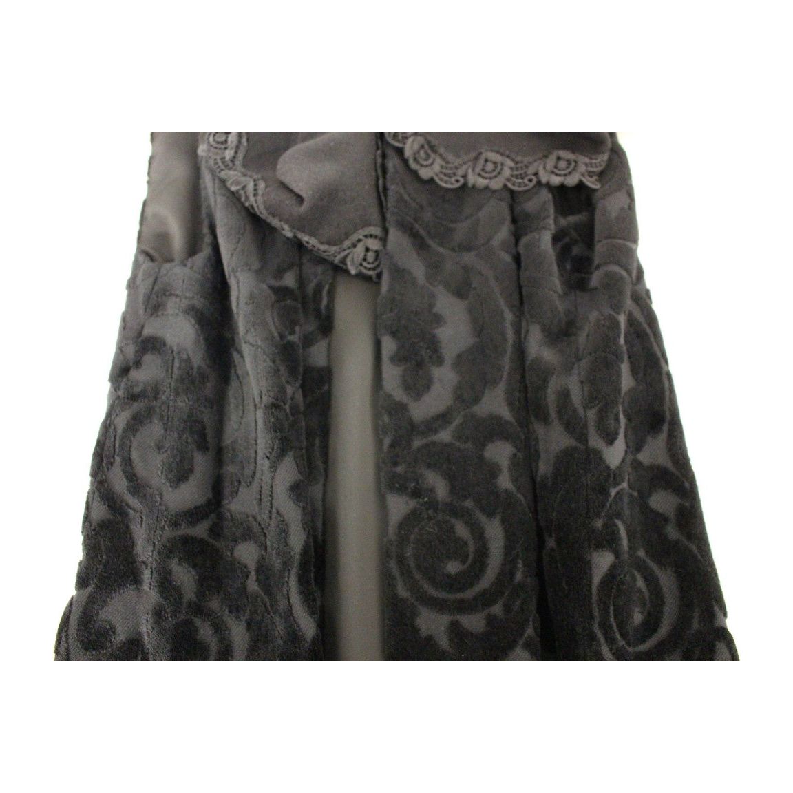 NOEMI ALEMÁN Elegant Black Brocade Cape Coat Jacket black-cotton-brocade-long-cape-coat-jacket Coats & Jackets 220586-black-cotton-brocade-long-cape-coat-jacket-7.jpg
