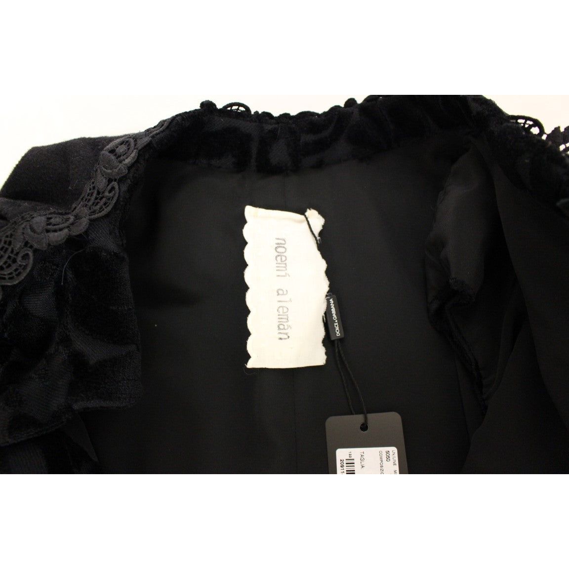 NOEMI ALEMÁN Elegant Black Brocade Cape Coat Jacket black-cotton-brocade-long-cape-coat-jacket Coats & Jackets 220586-black-cotton-brocade-long-cape-coat-jacket-8.jpg