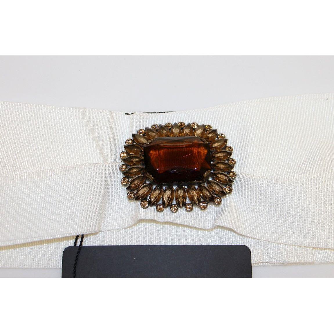 Dolce & Gabbana Embellished Snap Button Waist Belt white-crystal-brass-wide-waist-runway-belt-1 Belt 294805-black-floral-sicily-crystal-waist-belt-2.jpg