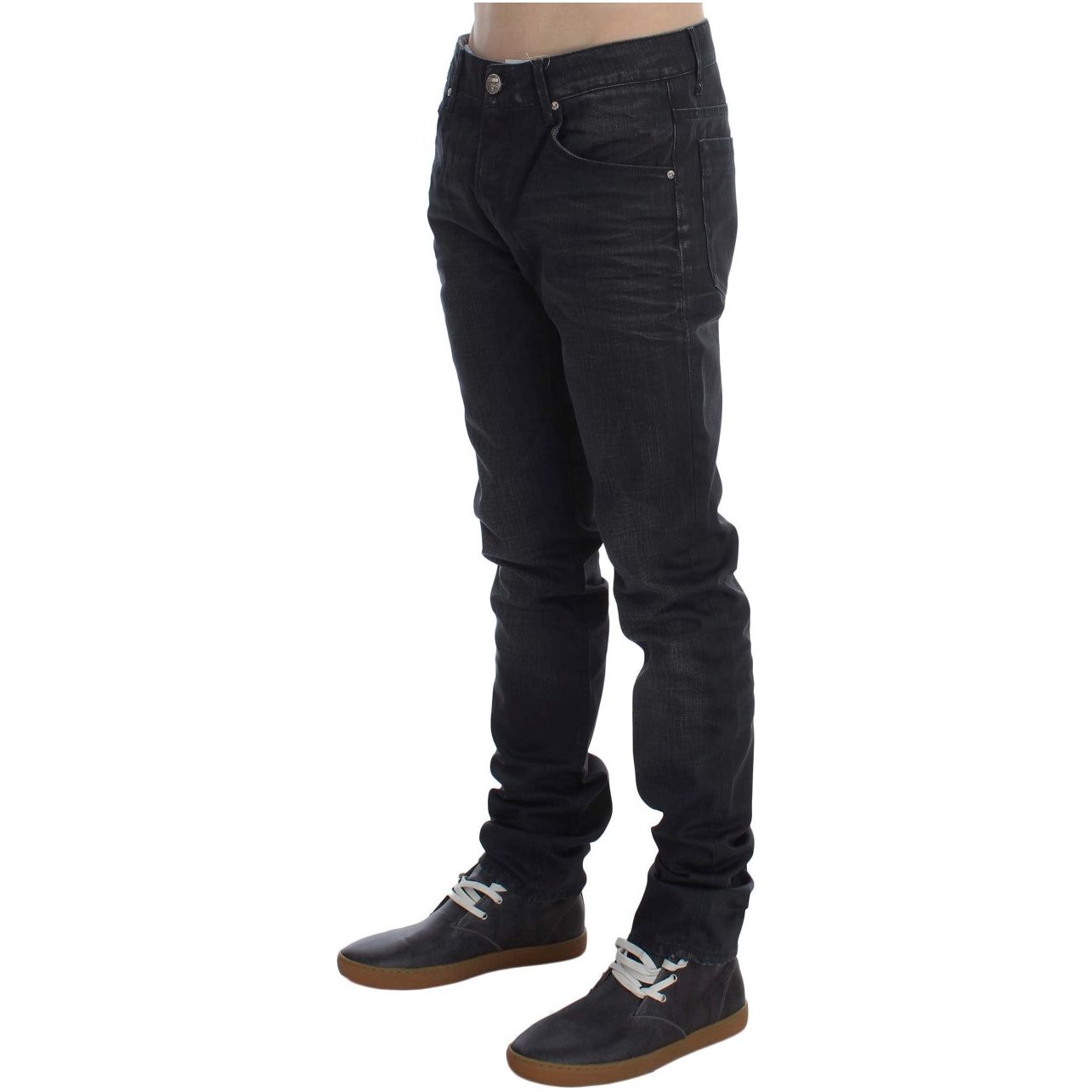 Acht Sleek Gray Slim Fit Italian Mens Jeans gray-cotton-skinny-slim-fit-jeans 298809-gray-cotton-skinny-slim-fit-jeans-1.jpg