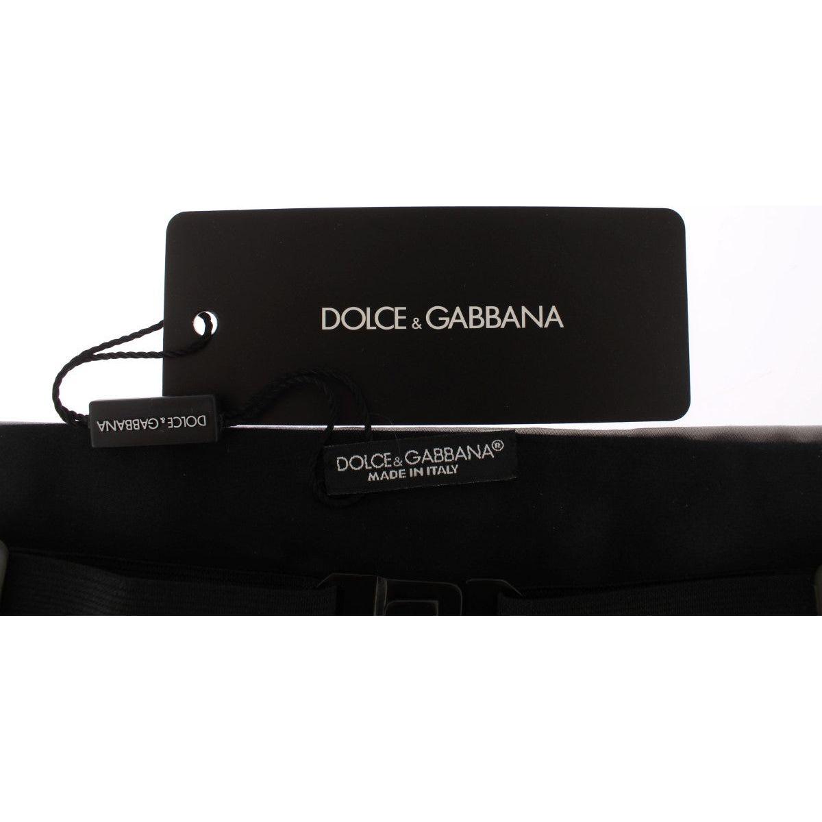 Dolce & Gabbana Elegant Silver Silk Cummerbund silver-wide-belt-silk-cummerbund 310589-silver-wide-belt-silk-cummerbund-2.jpg