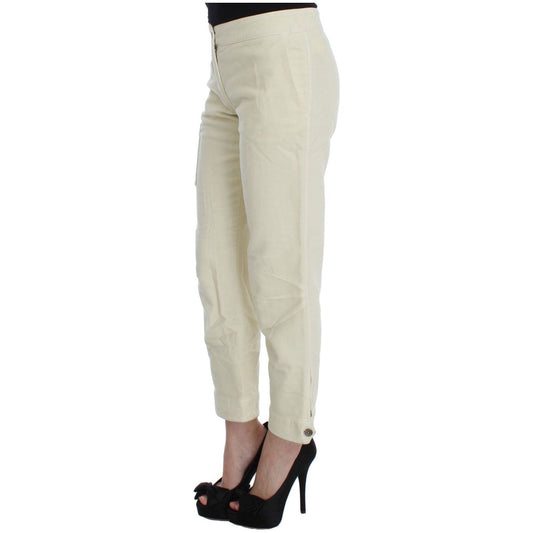 Ermanno Scervino Beige Capri Cropped Chic Pants beige-cotton-capri-cropped-cargo-pants Jeans & Pants