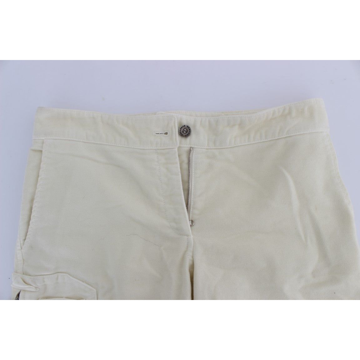 Ermanno Scervino Beige Capri Cropped Chic Pants beige-cotton-capri-cropped-cargo-pants Jeans & Pants 330496-beige-cotton-capri-cropped-cargo-pants-4.jpg