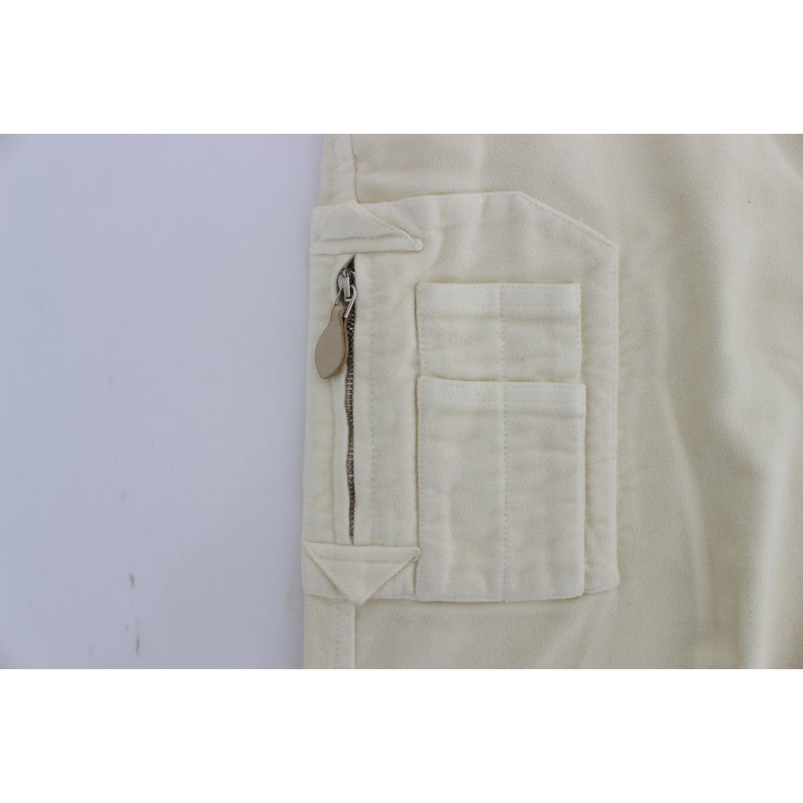 Ermanno Scervino Beige Capri Cropped Chic Pants beige-cotton-capri-cropped-cargo-pants Jeans & Pants 330496-beige-cotton-capri-cropped-cargo-pants-5.jpg