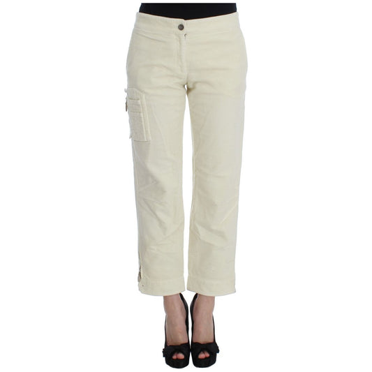 Ermanno Scervino Beige Capri Cropped Chic Pants beige-cotton-capri-cropped-cargo-pants Jeans & Pants