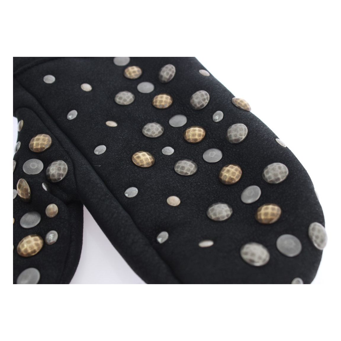 Dolce & Gabbana Elegant Studded Gray Wool Gloves gray-wool-shearling-studded-gloves 332664-gray-wool-shearling-studded-gloves-5.jpg