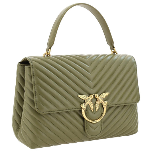 PINKO Green Calf Leather Love Lady Handbag green-calf-leather-love-lady-handbag