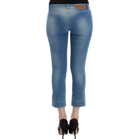 Ermanno Scervino Beachwear Blue Jeans Capri Pants Cropped beachwear-blue-jeans-capri-pants-cropped Jeans & Pants