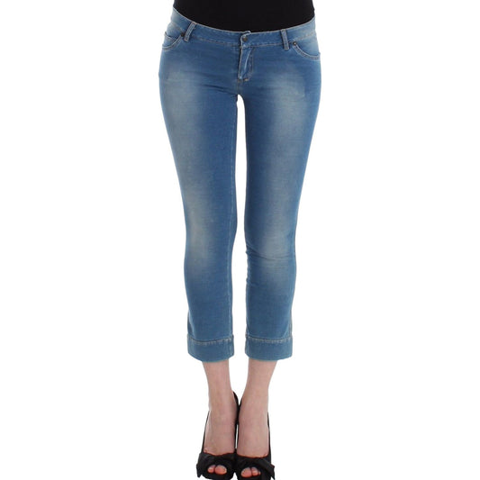 Ermanno Scervino Beachwear Blue Jeans Capri Pants Cropped beachwear-blue-jeans-capri-pants-cropped Jeans & Pants