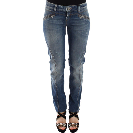 Ermanno Scervino Blue Slim Jeans Denim Pants Straight Stretch blue-slim-jeans-denim-pants-straight-stretch