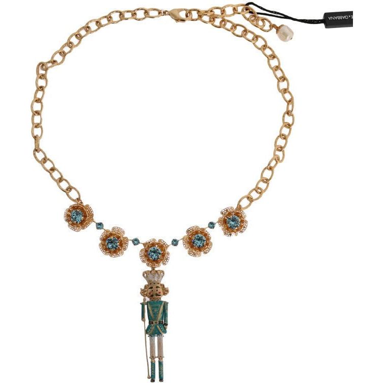 Necklace Elegant Gold Crystal Statement Necklace Dolce & Gabbana