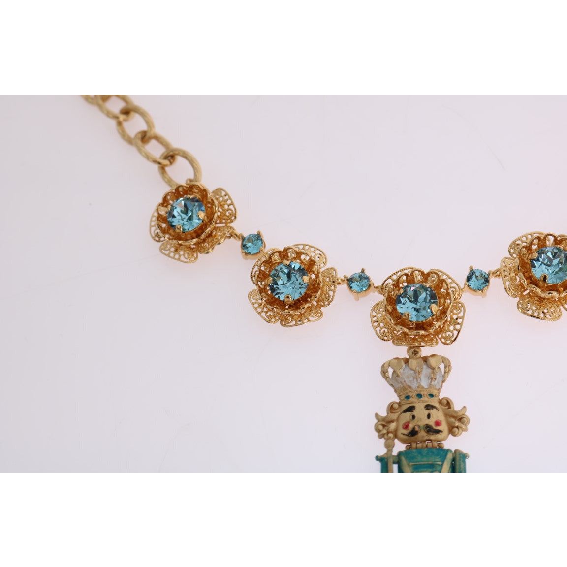 Necklace Elegant Gold Crystal Statement Necklace Dolce & Gabbana