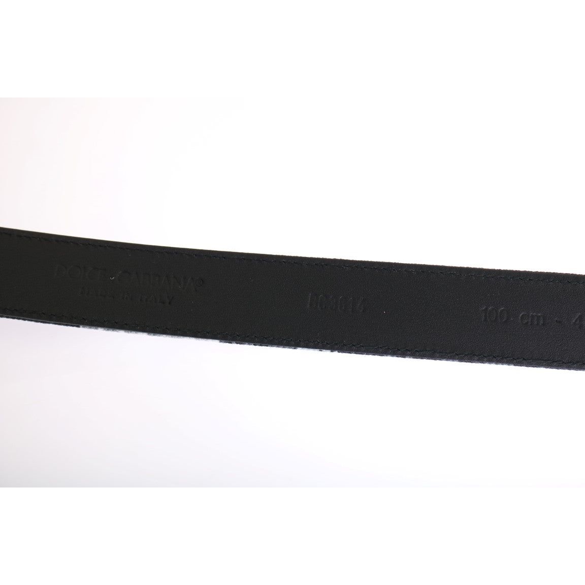 Dolce & Gabbana Elegant Floral Patterned Men's Luxury Belt black-cayman-linen-leather-belt Belt 456472-black-cayman-linen-leather-belt-3.jpg