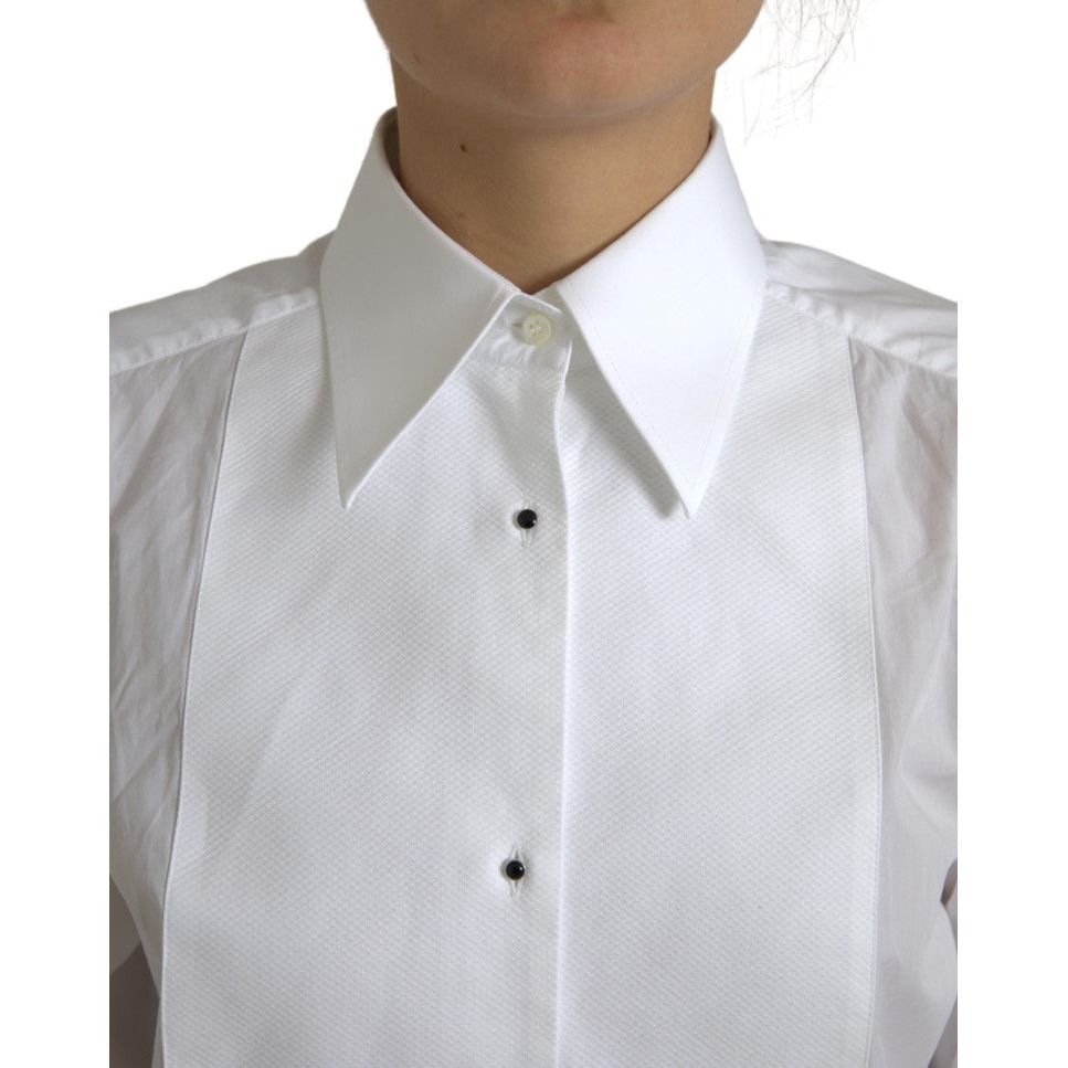 Dolce & GabbanaElegant White Cotton Poplin Dress ShirtMcRichard Designer Brands£429.00