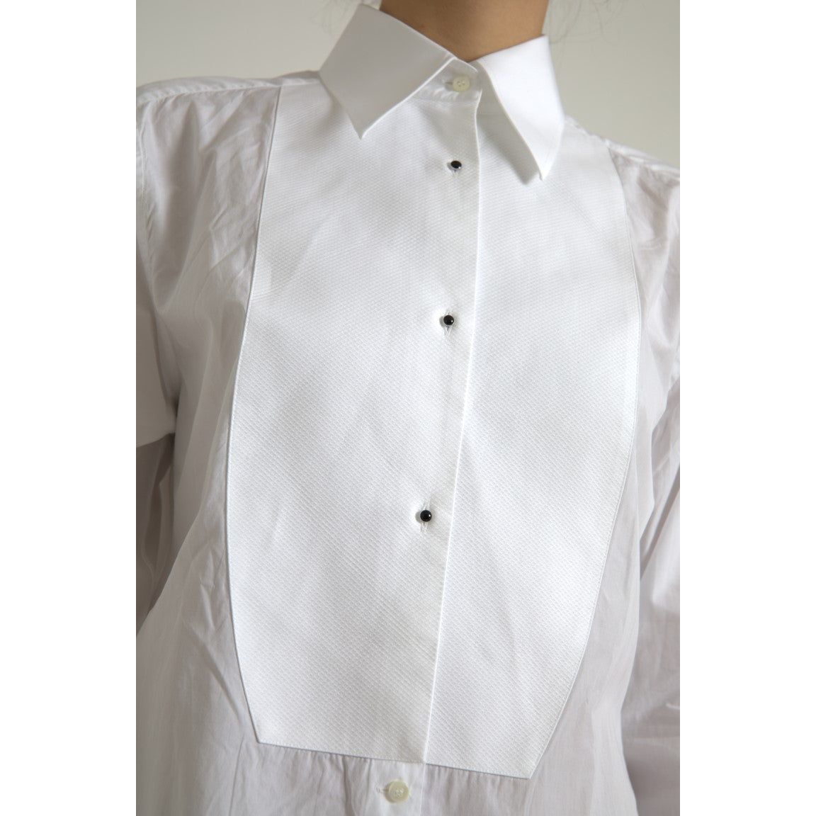 Dolce & GabbanaElegant White Cotton Poplin Dress ShirtMcRichard Designer Brands£429.00