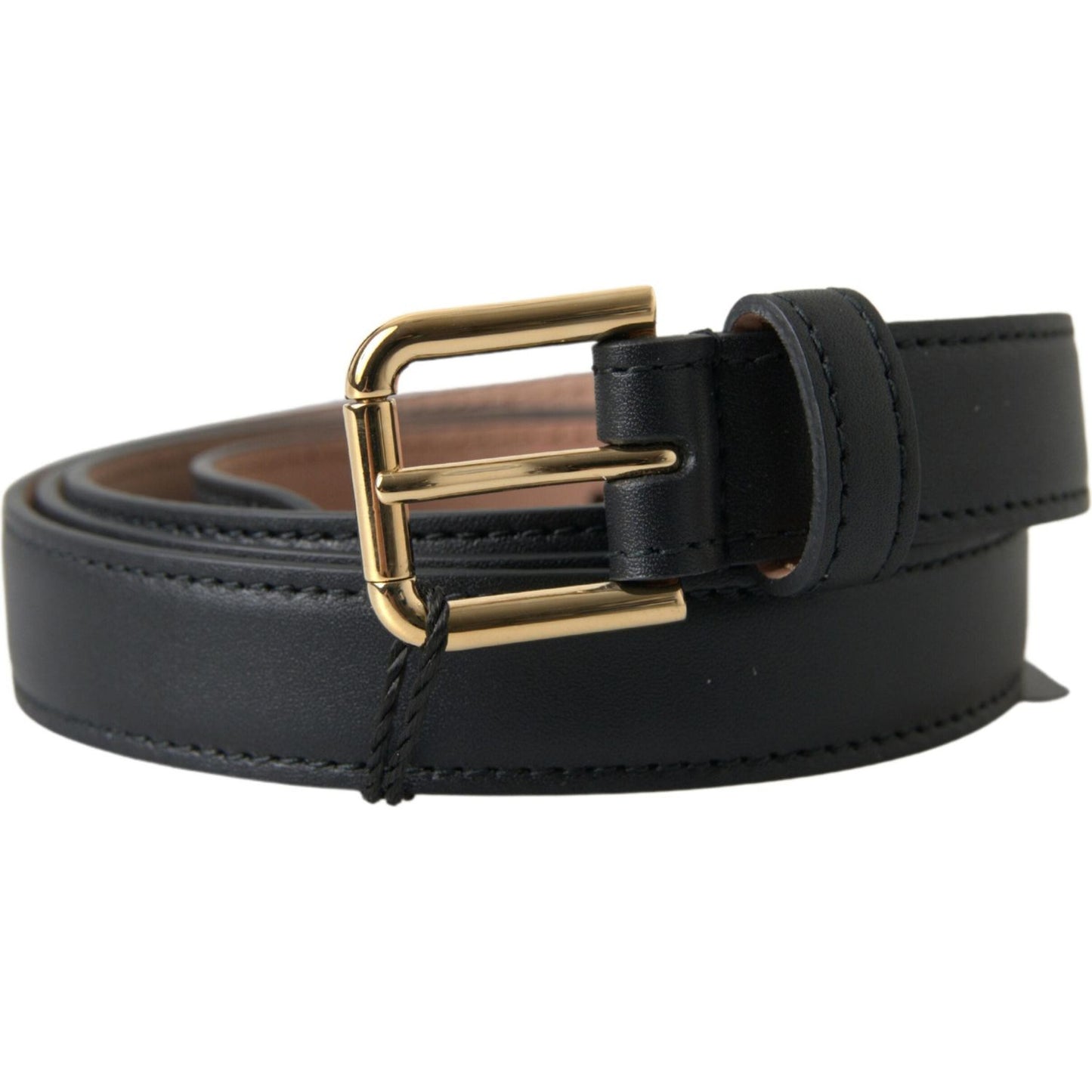 Elegant Italian Leather Belt with Metal Buckle Dolce & Gabbana