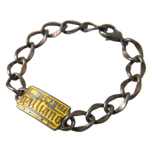 Antique Silver Chain Link Bracelet for Women John Galliano