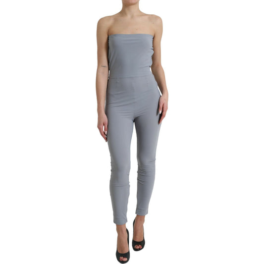 Dolce & Gabbana Gray Nylon Strapless Bodycon Jumpsuit Dress gray-nylon-strapless-bodycon-jumpsuit-dress 465A2993-BG-scaled-1fb6d3b7-0aa.jpg