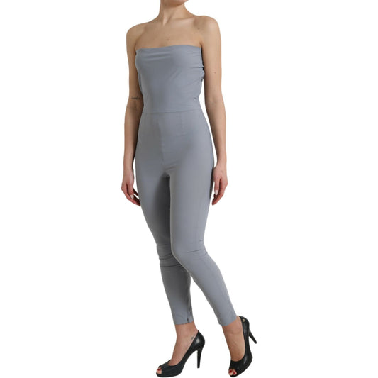 Dolce & Gabbana Gray Nylon Strapless Bodycon Jumpsuit Dress gray-nylon-strapless-bodycon-jumpsuit-dress 465A2994-BG-scaled-640c0294-d3a.jpg