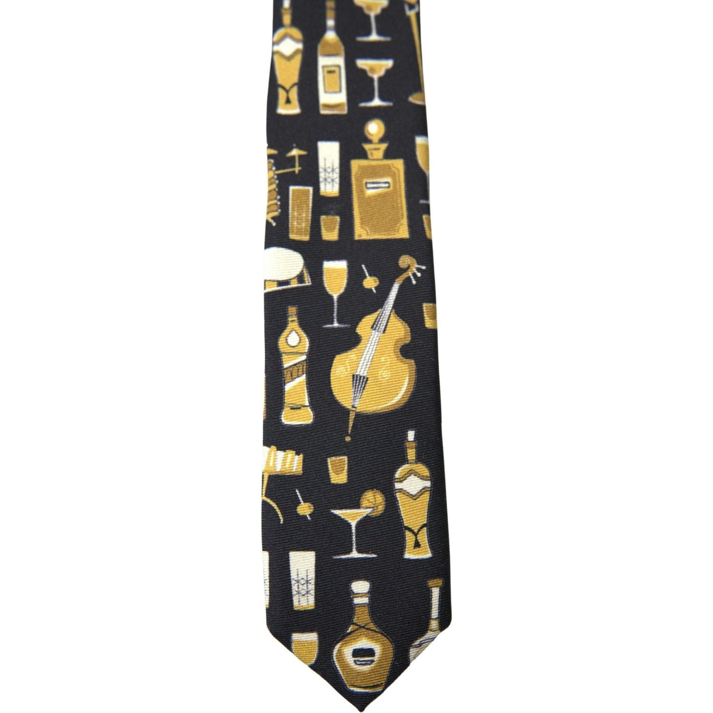Exclusive Silk Tie with Musical Print Dolce & Gabbana