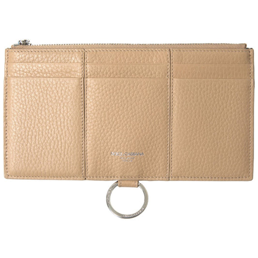 Dolce & Gabbana Elegant Beige Leather Wallet with Detachable Strap beige-leather-shoulder-cardholder-shoulder-strap-wallet 465A4537-Large-c3c3e3dc-f67.jpg