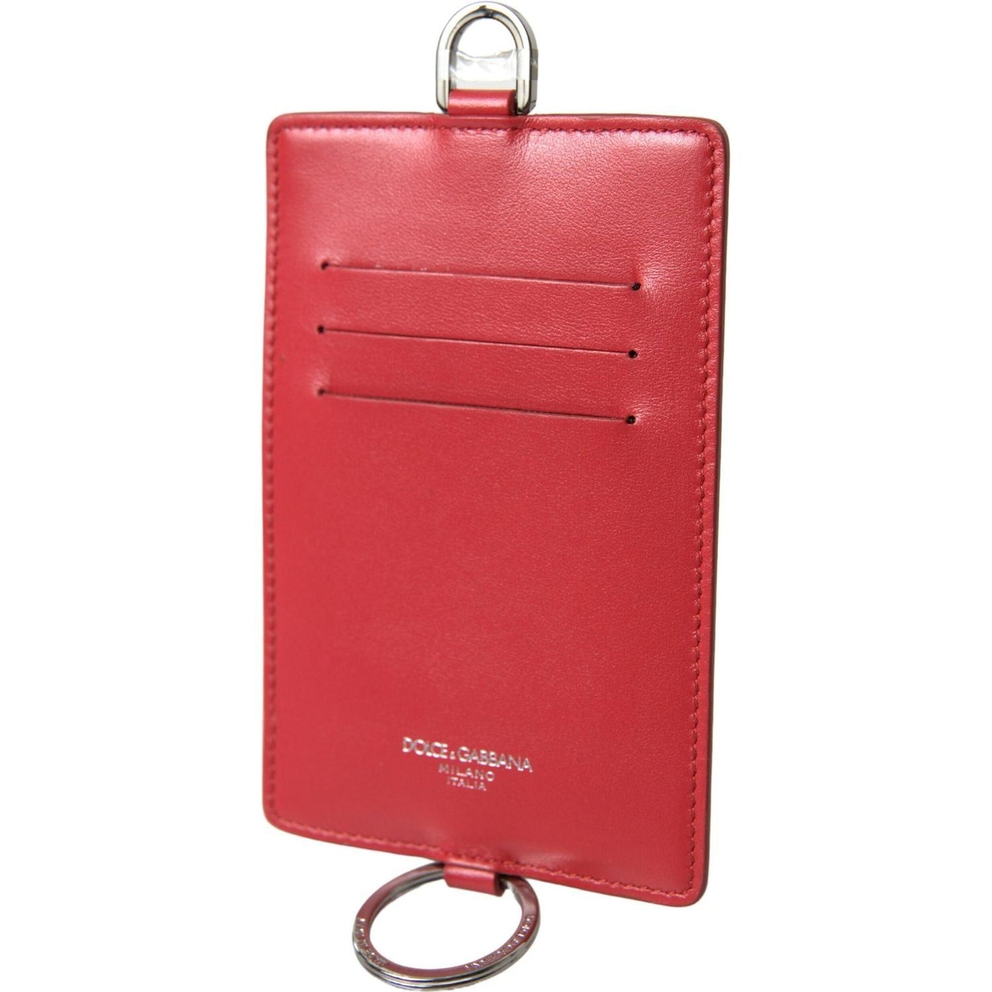 Dolce & Gabbana Elegant Red Leather Lanyard Card Holder red-leather-lanyard-logo-card-holder-men-wallet 465A4551-scaled-722c0859-f7d.jpg