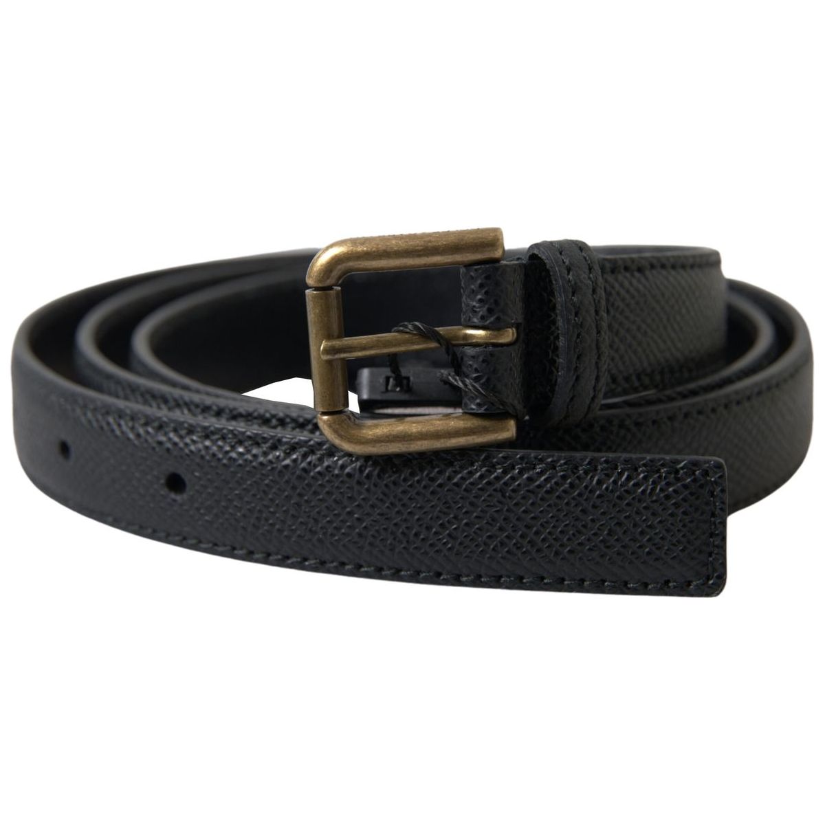 Elegant Black Italian Leather Belt Dolce & Gabbana