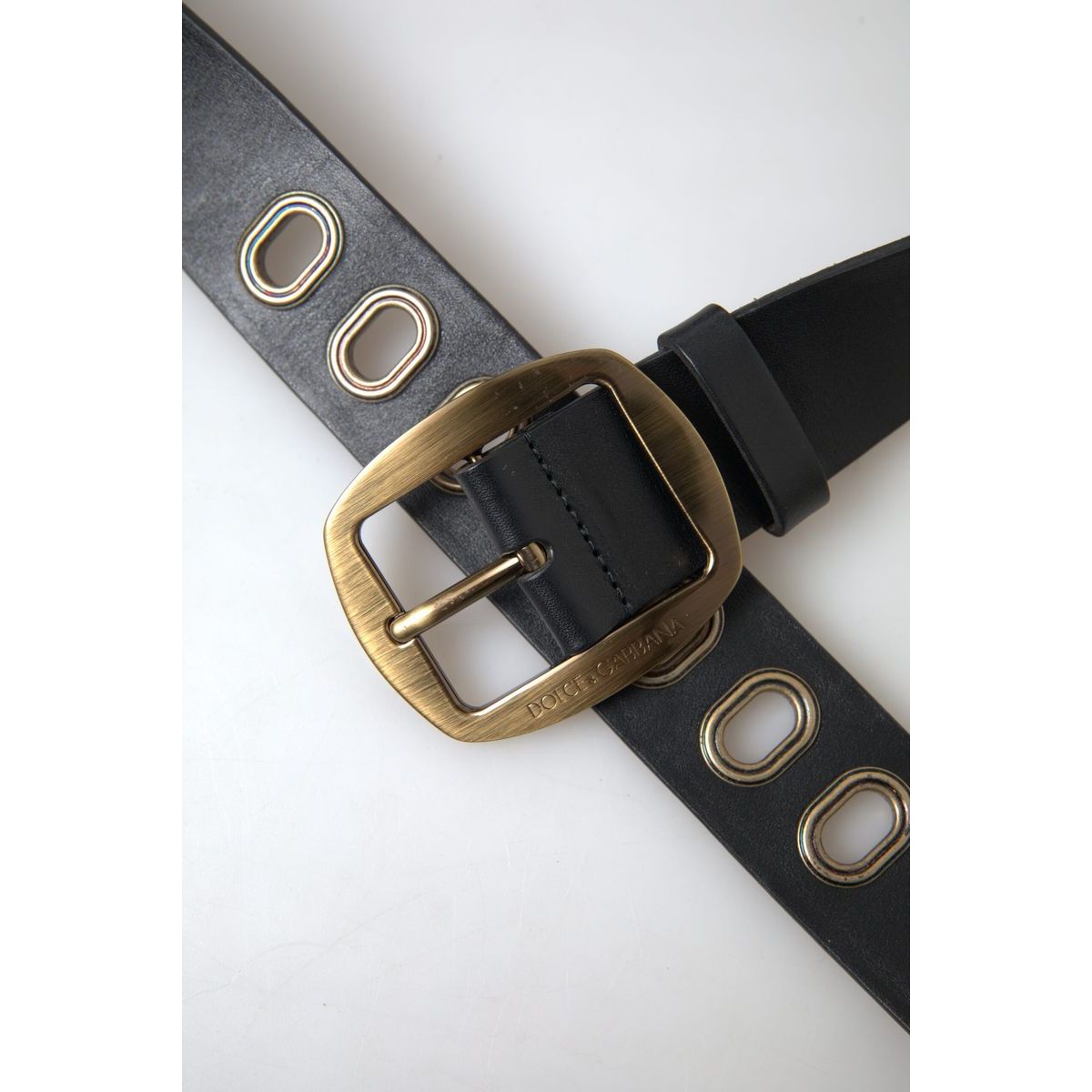Sleek Italian Leather Belt with Metal Buckle Dolce & Gabbana