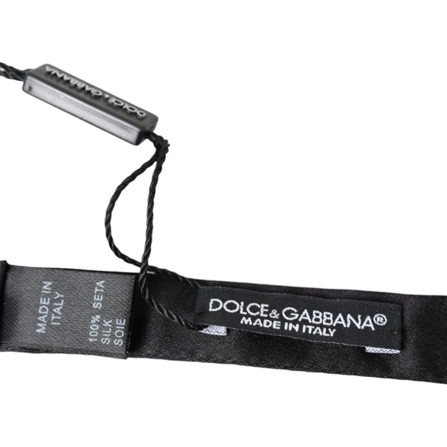 Elegant Silk Black Bow Tie for Gentleman Dolce & Gabbana