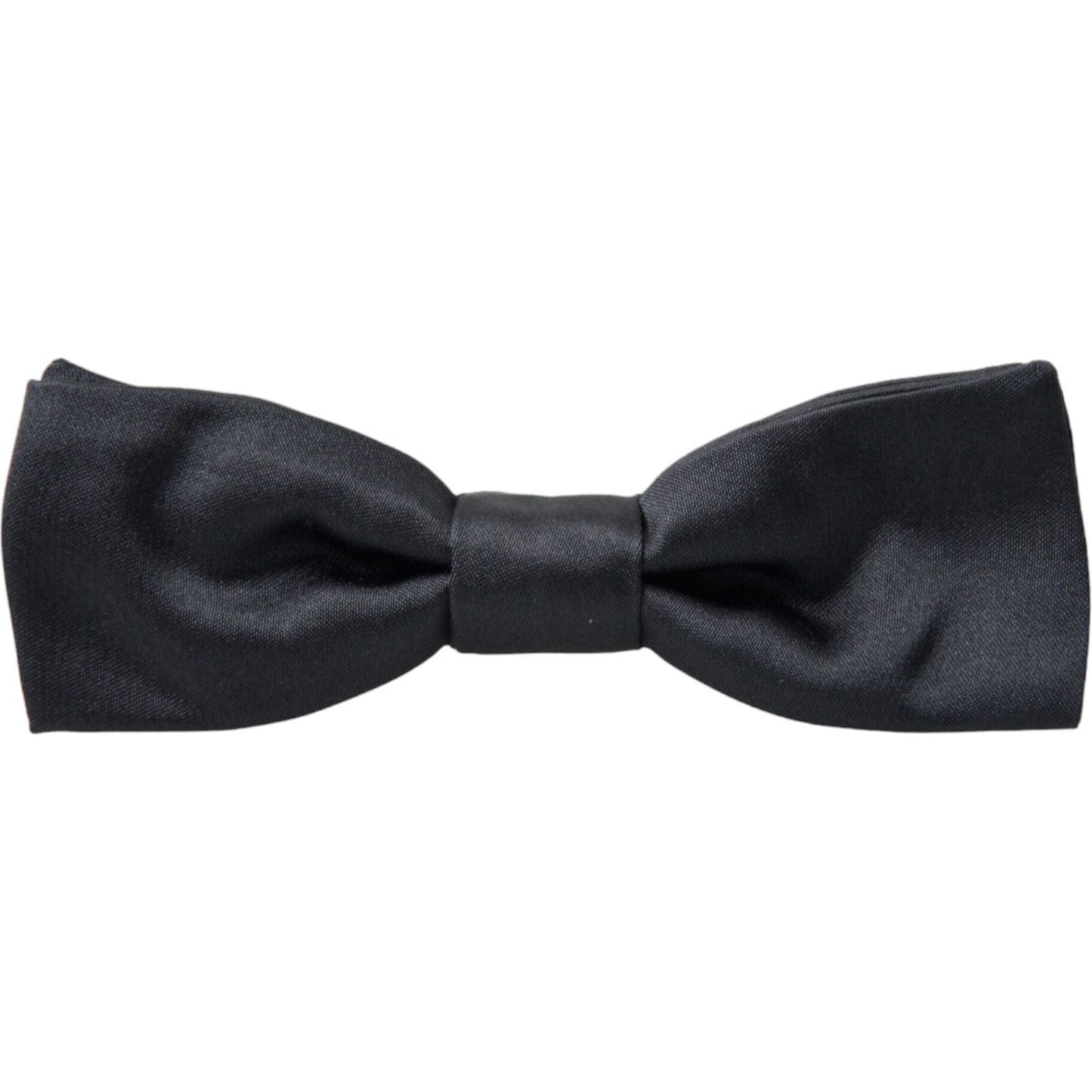 Elegant Anthracite Gray Silk Bow Tie Dolce & Gabbana