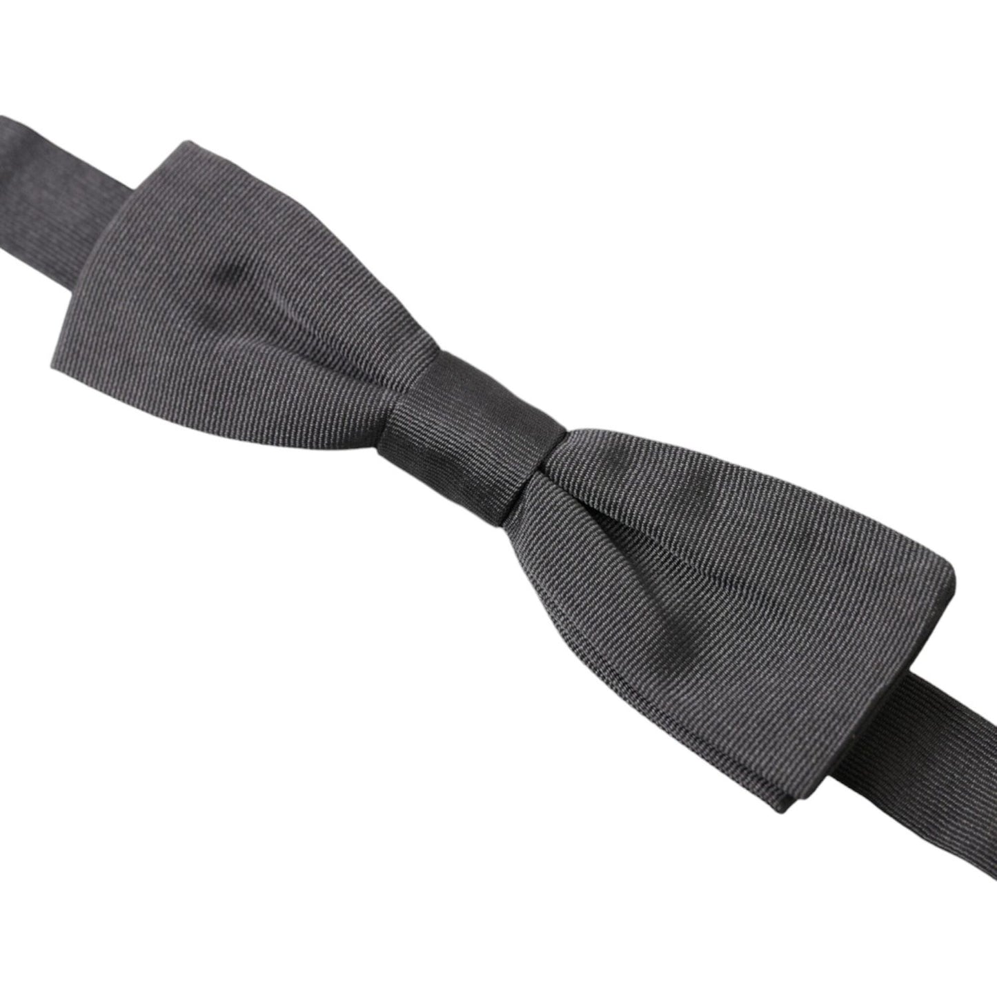 Elegant Silk Dark Gray Bow Tie Dolce & Gabbana