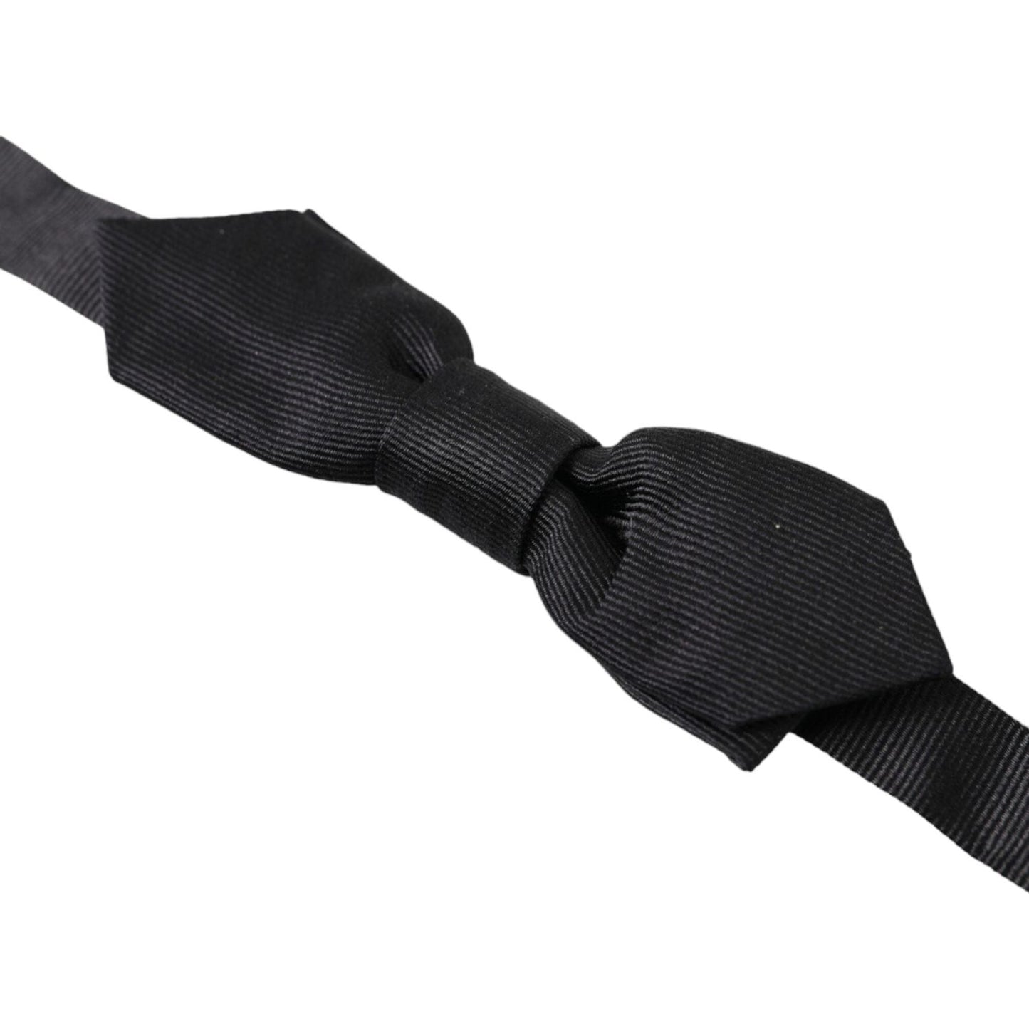 Elegant Silk Black Bow Tie for Sophisticated Style Dolce & Gabbana
