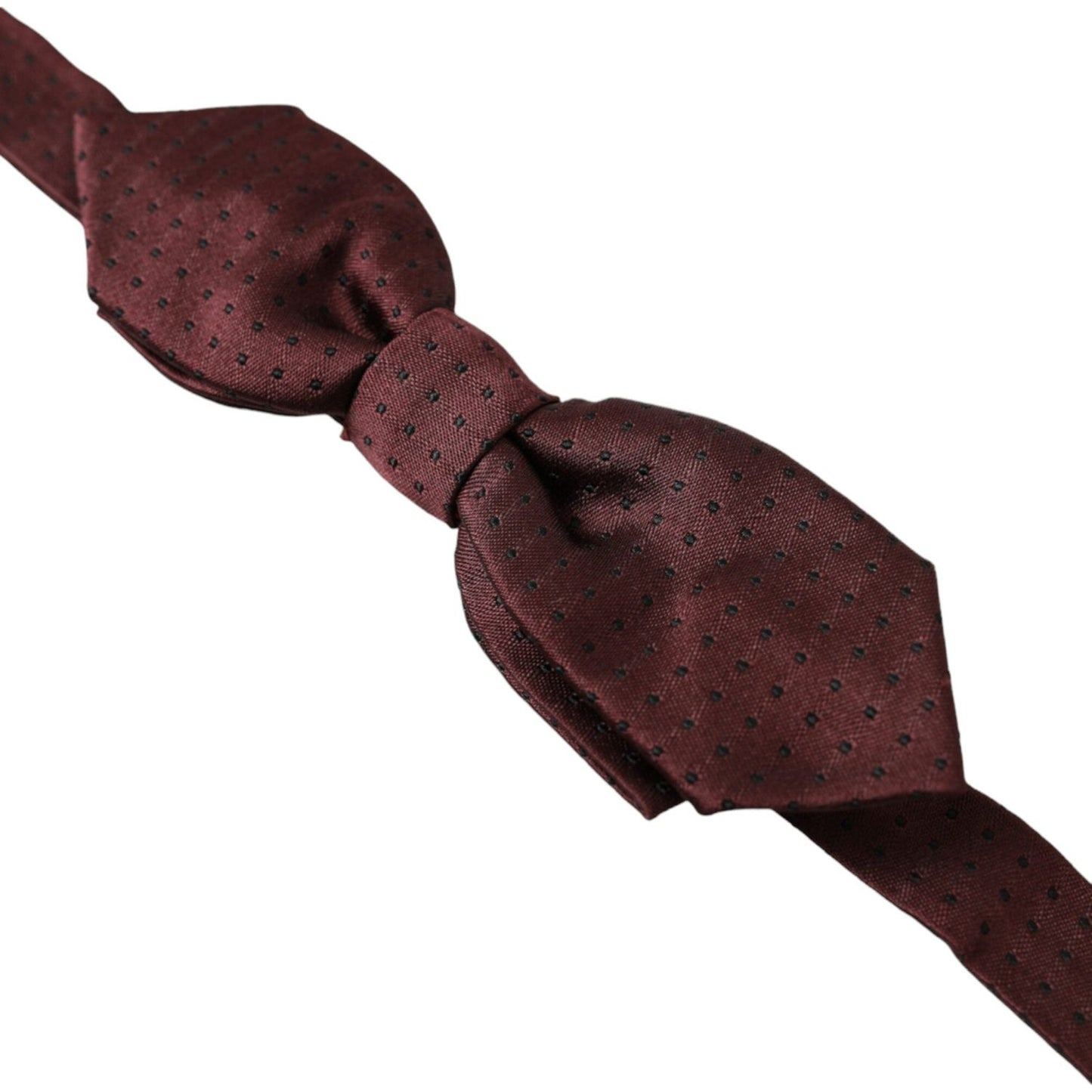 Elegant Bordeaux Silk Bow Tie Dolce & Gabbana