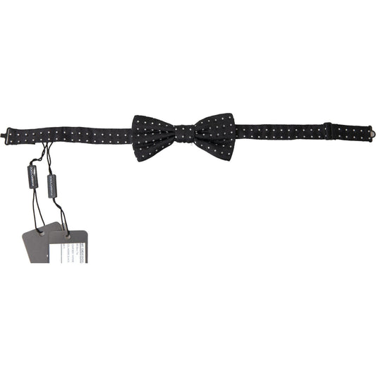Elegant Black Silk Bow Tie Dolce & Gabbana