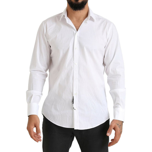 Dolce & Gabbana Elegant Slim Fit Cotton Dress Shirt white-martini-cotton-blend-dress-formal-shirt 465A9086-scaled-b3719b1c-11a.jpg