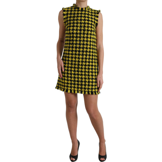 Dolce & Gabbana Yellow Houndstooth Sleeveless Aline Mini Dress yellow-houndstooth-sleeveless-aline-mini-dress 465A9302-BG-37a35e8a-36f.jpg
