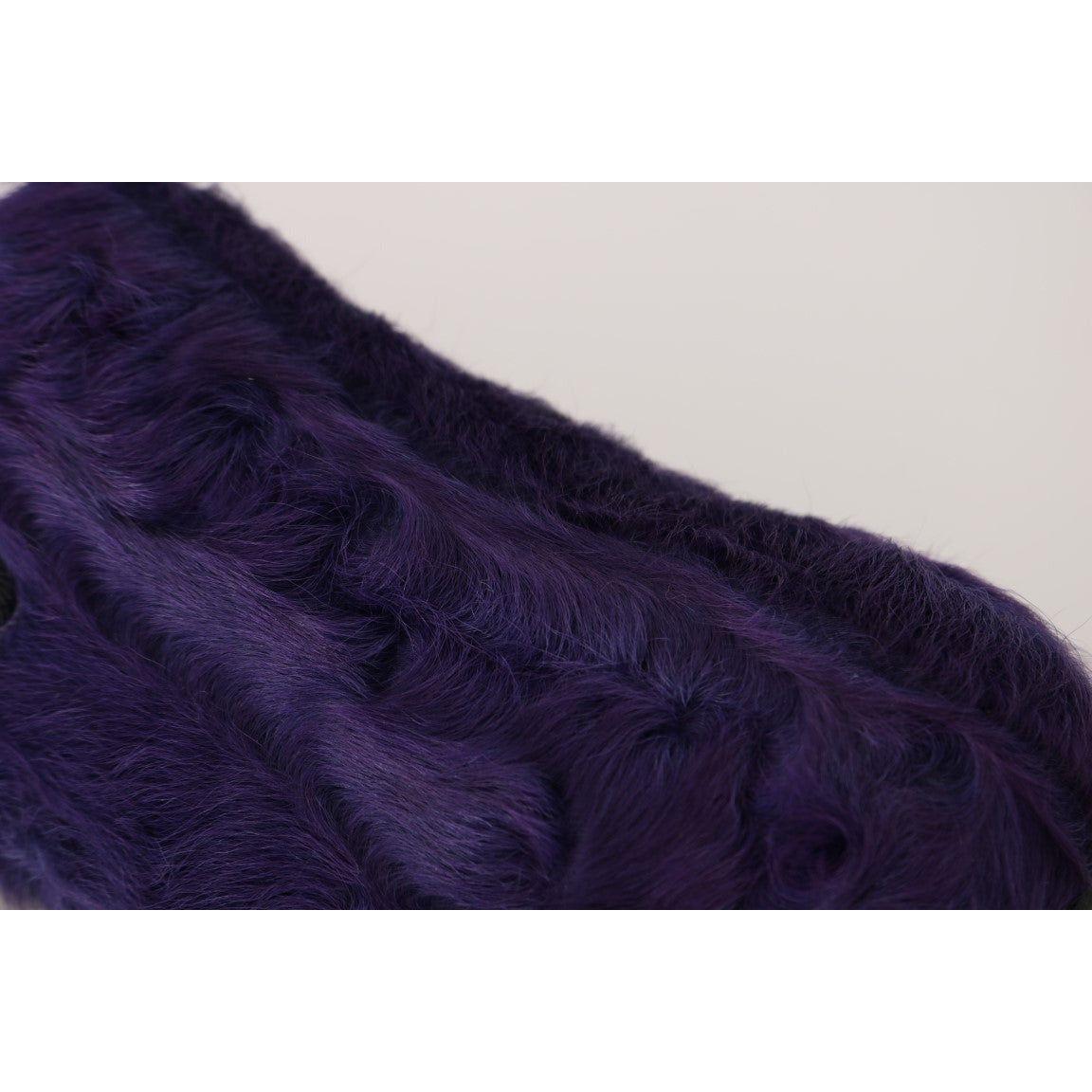 Dolce & Gabbana Plush Purple Sheep Fur Loafers purple-sheep-fur-leather-loafers 466240-purple-sheep-fur-leather-loafers-4.jpg