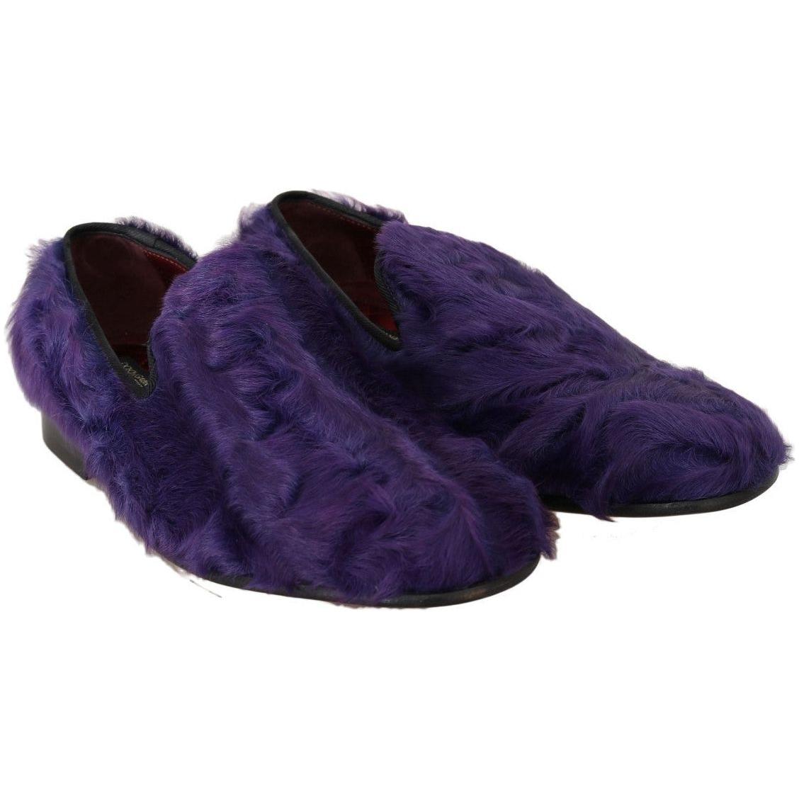 Dolce & Gabbana Plush Purple Sheep Fur Loafers purple-sheep-fur-leather-loafers 466240-purple-sheep-fur-leather-loafers-7.jpg
